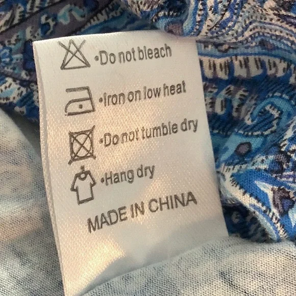 💥 Long blue paisley knit coverup dress sz Small - Picture 8 of 9